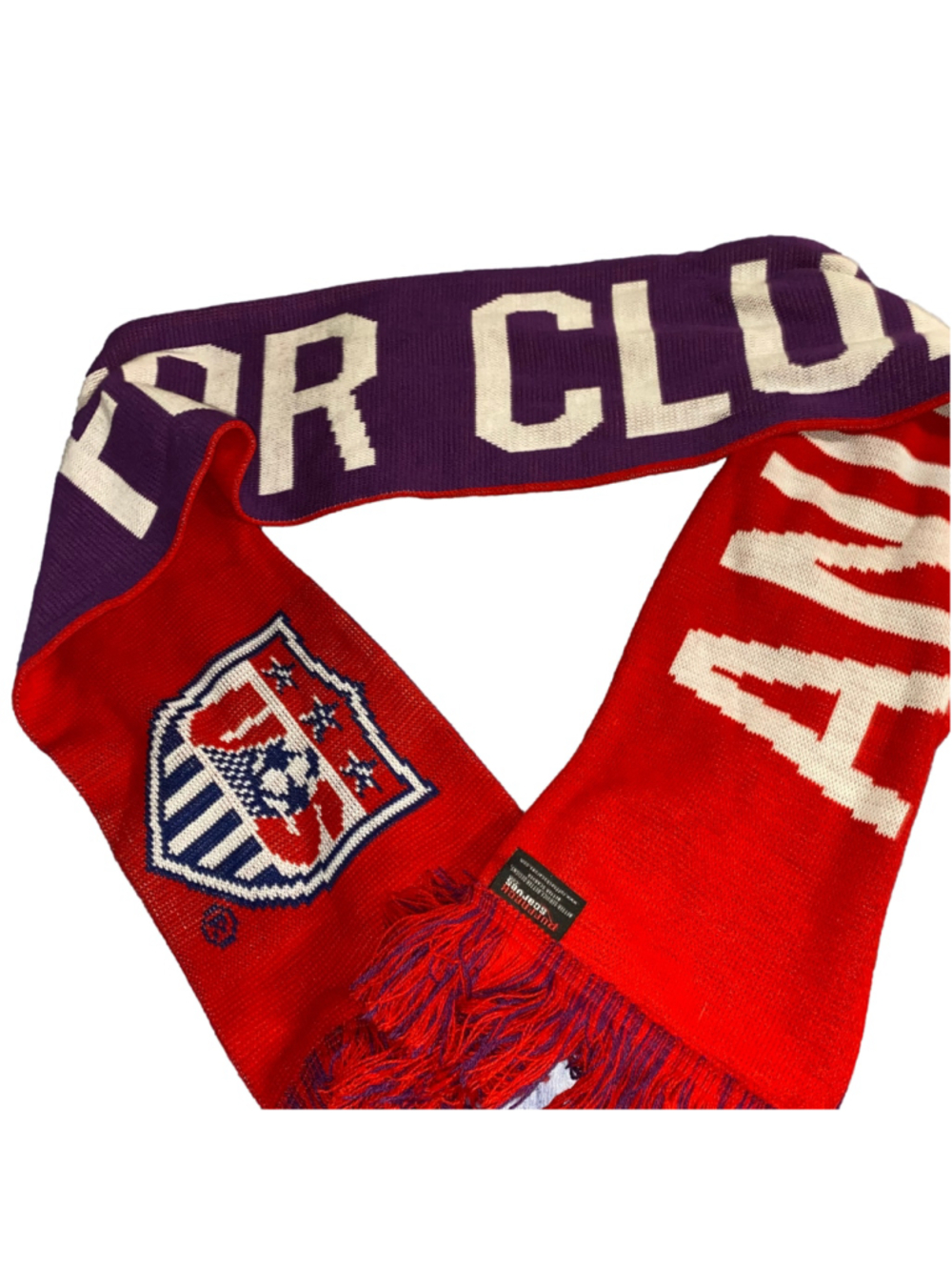 Men's Ruffneck Orlando City Soccer Cub Scarf One Size Red and Purple